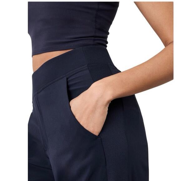 Athleta Women 0 Brooklyn Mid Rise‎ Ankle Pant Black Jogger Trouser Travel Pants - Picture 11 of 13